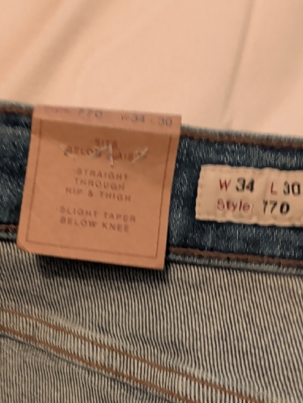 770™ Straight-fit Stretch Jean W34 L30 Blue NWT - Picture 9 of 9